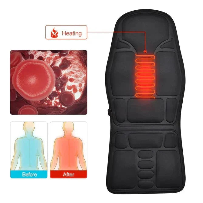 Massage Seat Cushion Heated Vibration 8 Motors