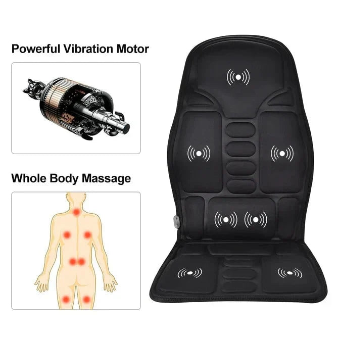 Massage Seat Cushion Heated Vibration 8 Motors