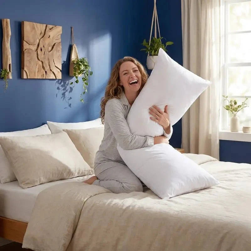 Maternity Pillow Contoured Side-Sleeper Full Body Support Microfiber Cover