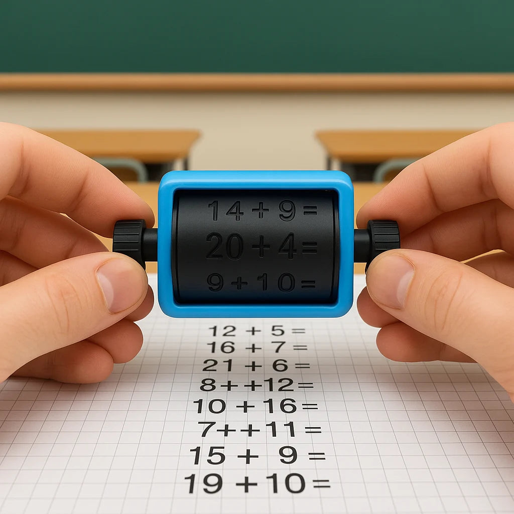Math Question Roller Rotating Bands Rubber Grip