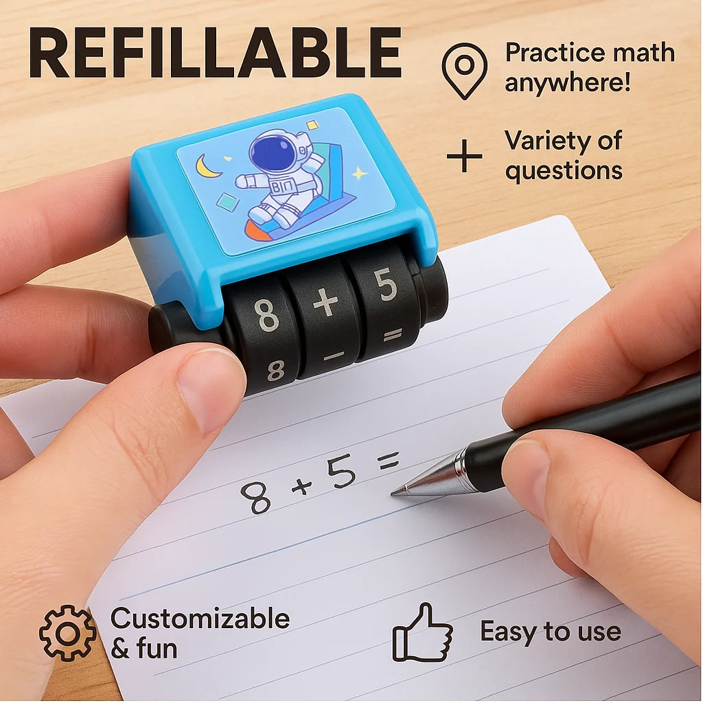 Math Question Roller Rotating Bands Rubber Grip