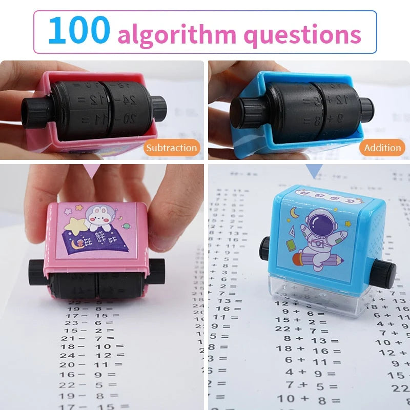 Math Question Roller Rotating Bands Rubber Grip