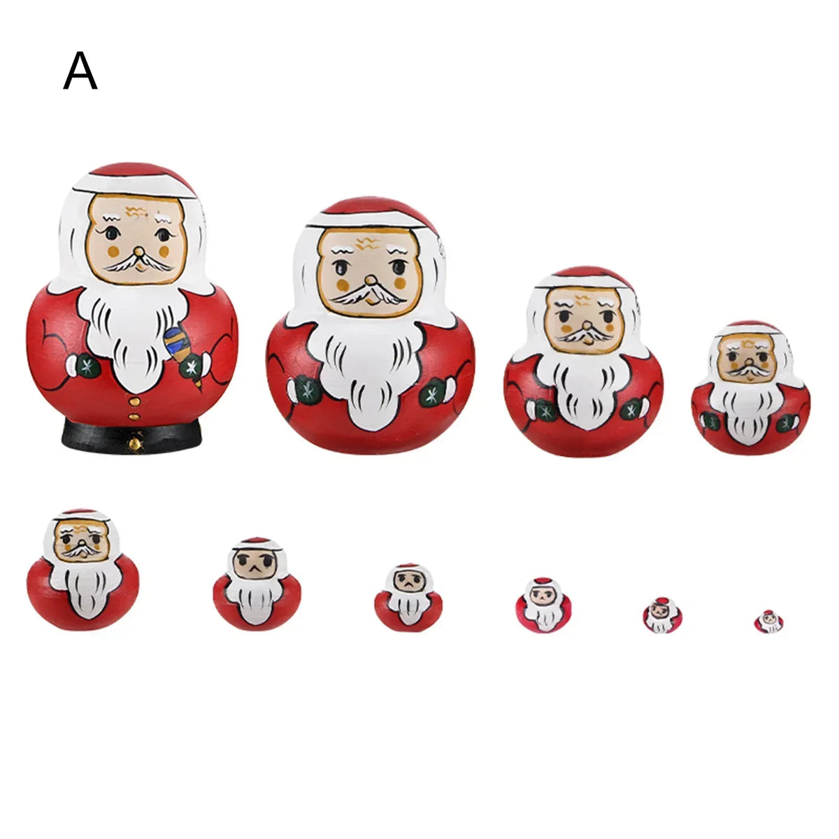 Matryoshka Doll Set Wooden 10-Piece Nesting Dolls