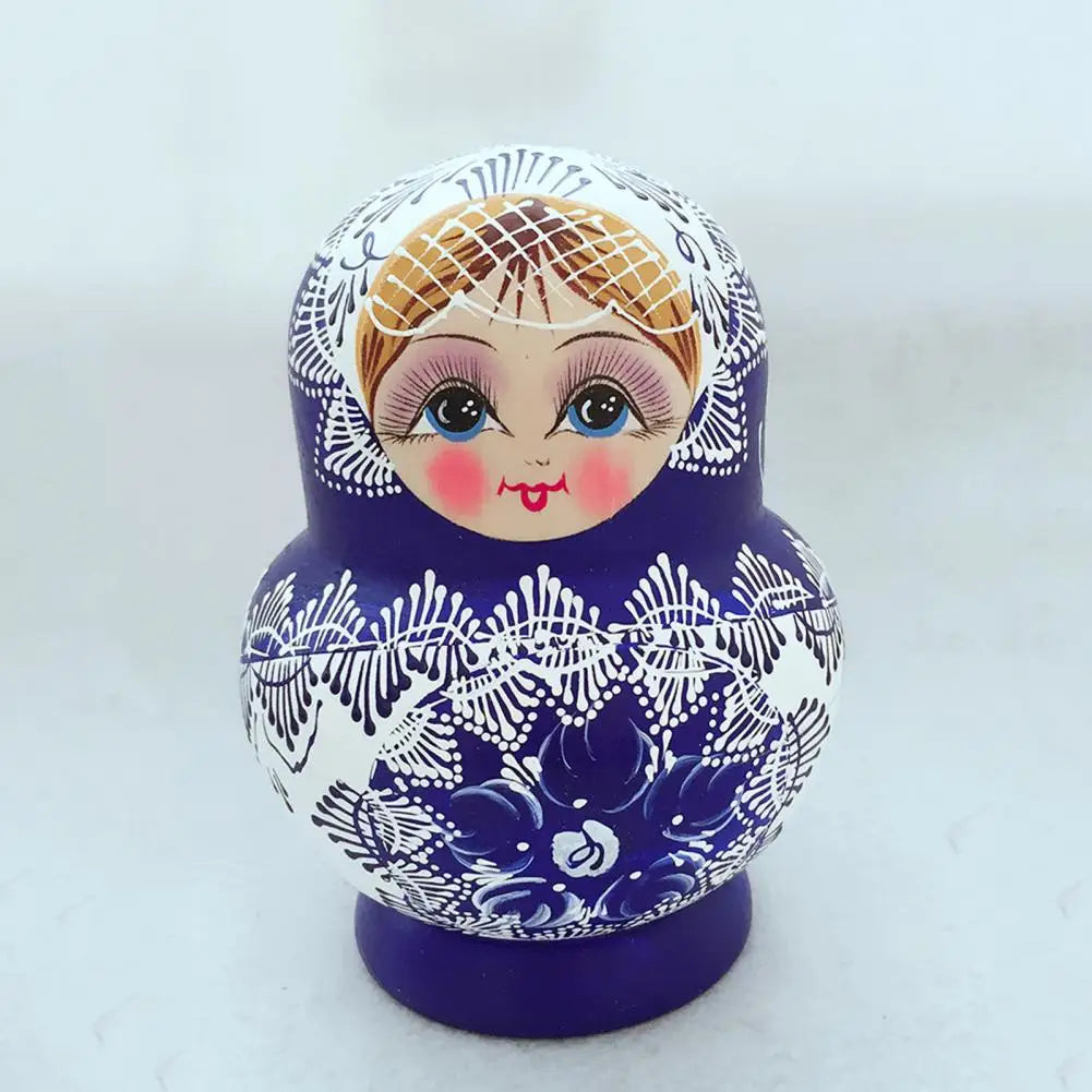 Matryoshka Doll Set Wooden 10-Piece Nesting Dolls