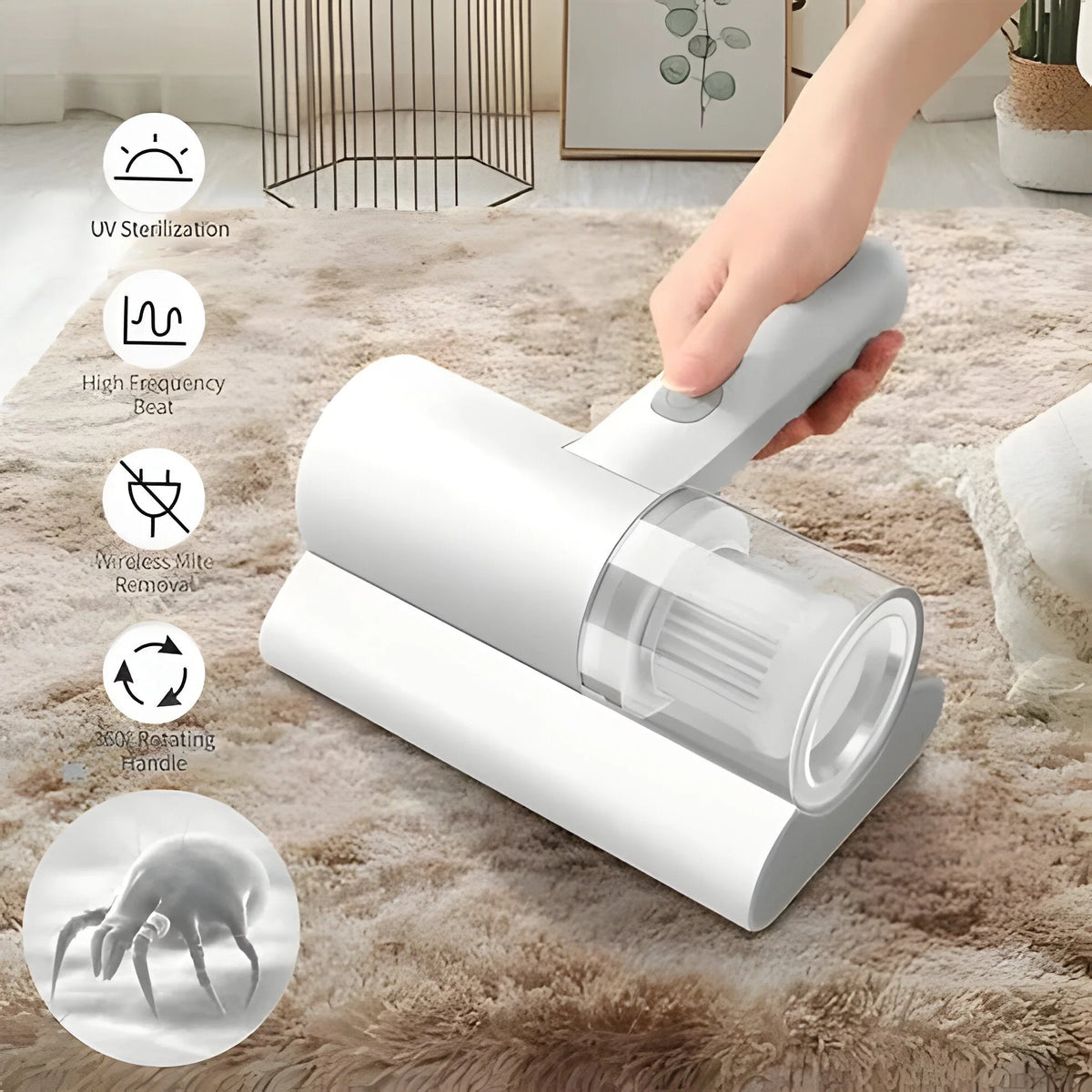 Mattress Vacuum Cleaner High-Frequency Vibration Multi-Stage Filtration