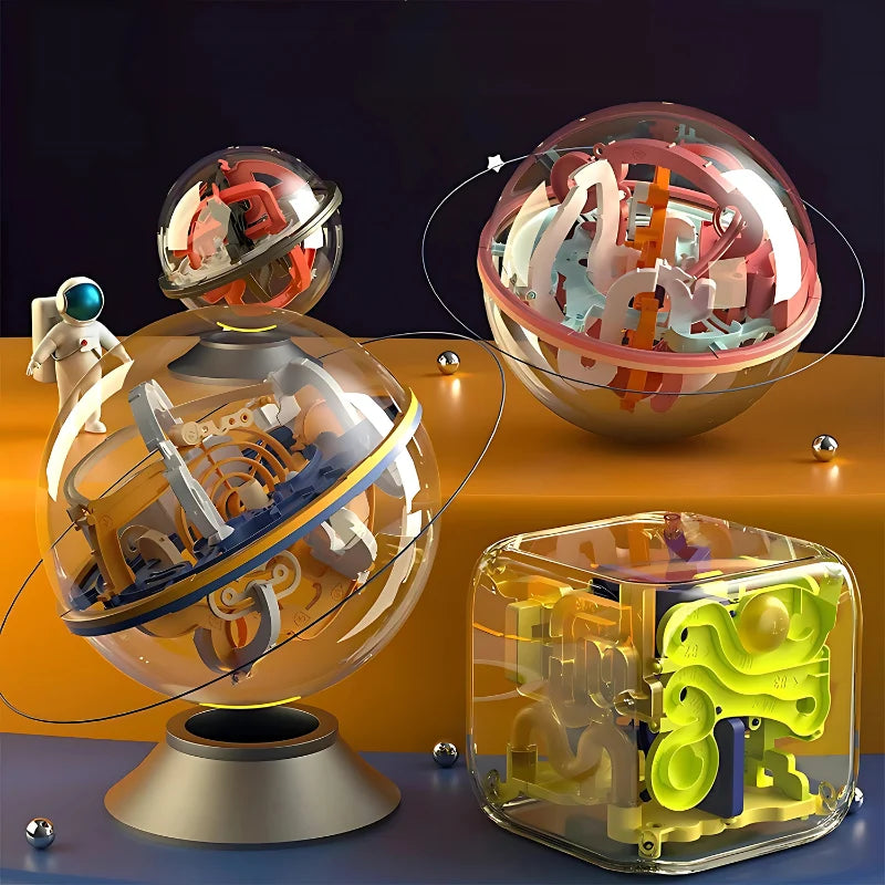 Maze Puzzle Ball 3D Numbered Paths 4 Difficulty Levels