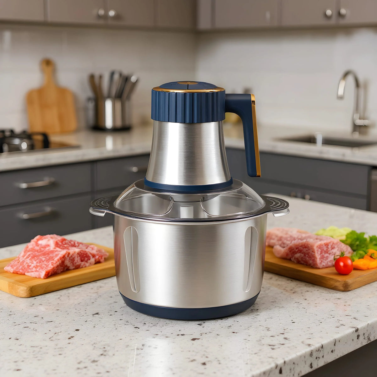 Meat Grinder 5-Speed 1.3-Gallon Capacity Stainless Steel Blades