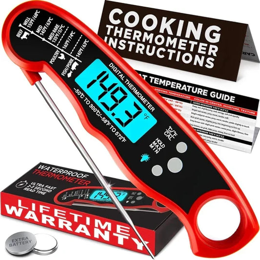 Meat Thermometer Stainless Steel Probe 3-Second Read