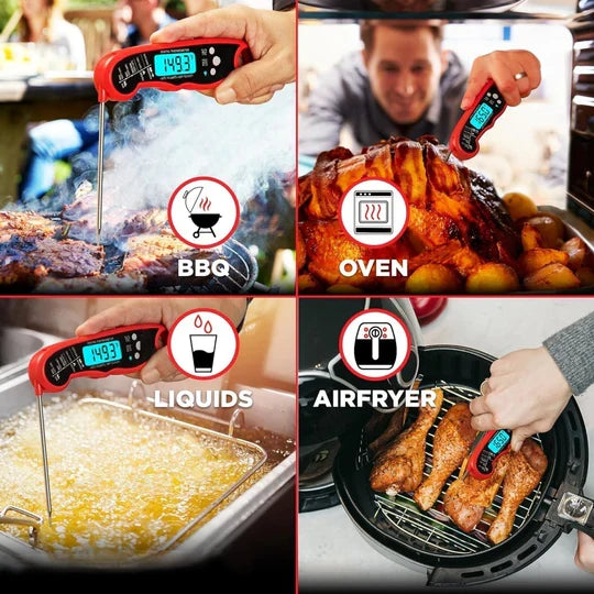 Meat Thermometer Stainless Steel Probe 3-Second Read