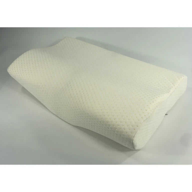 Memory Foam Pillow Contoured Cervical Support Dual-Height Design