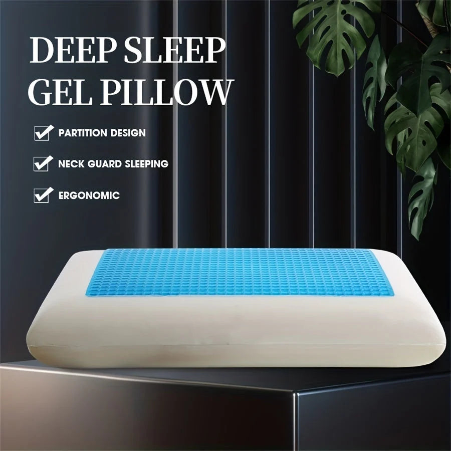 Memory Foam Pillow Cooling Gel Core Breathable Mesh Cover