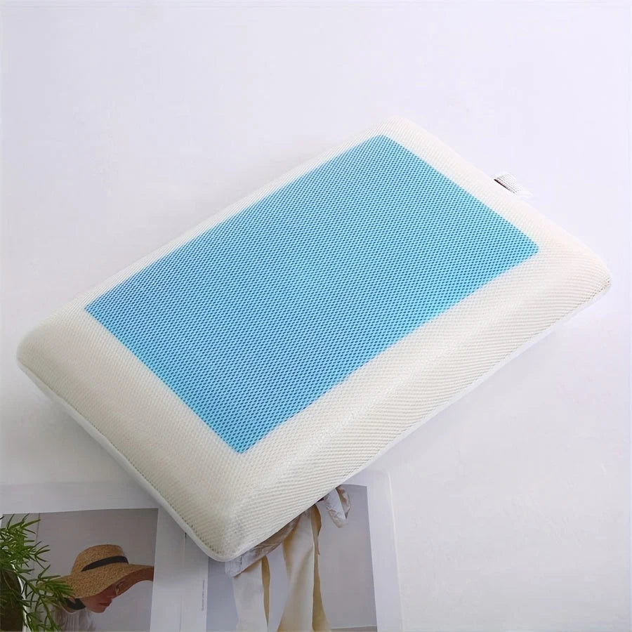 Memory Foam Pillow Cooling Gel Core Breathable Mesh Cover