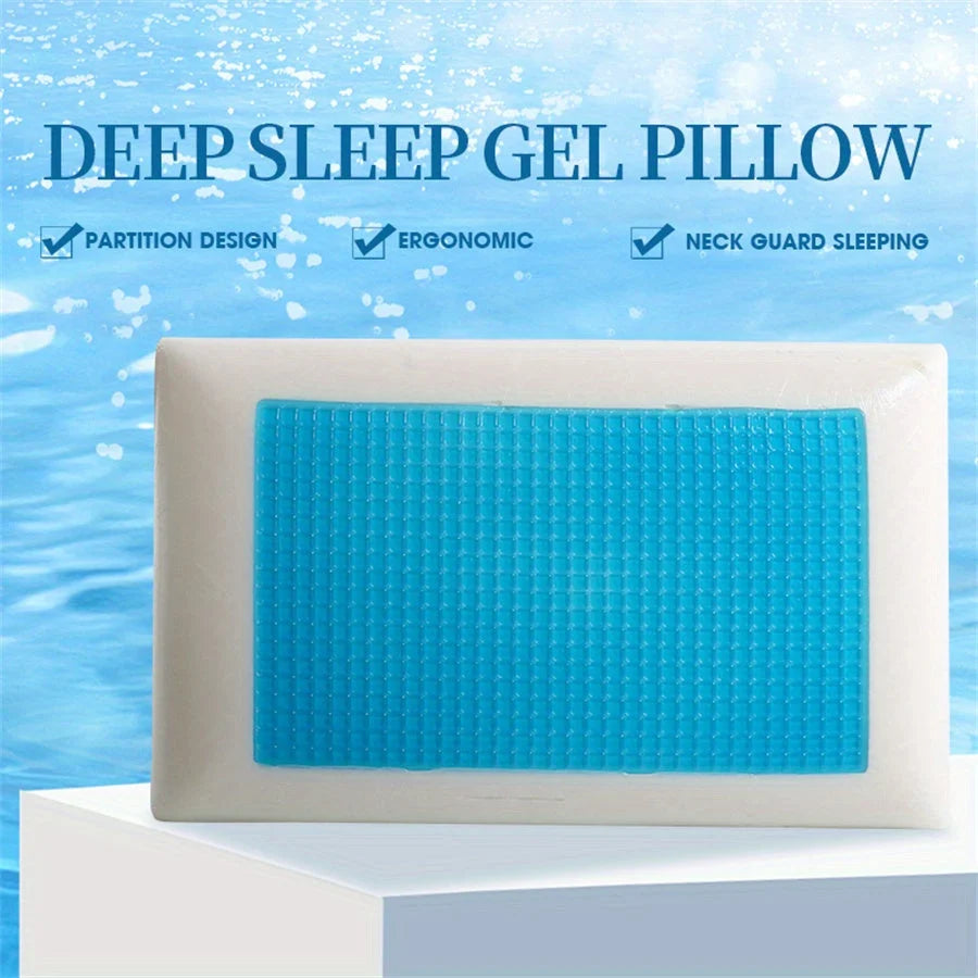 Memory Foam Pillow Cooling Gel Core Breathable Mesh Cover
