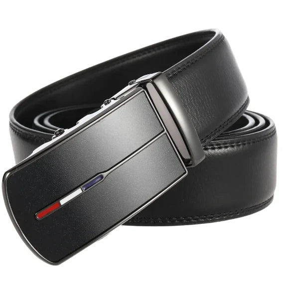 Men’s Belt Cowhide Leather Automatic Buckle