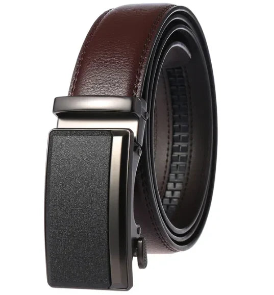 Men’s Belt Cowhide Leather Automatic Buckle