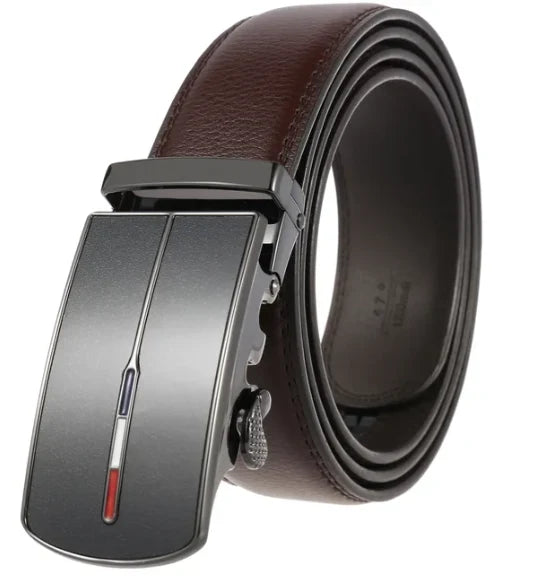 Men’s Belt Cowhide Leather Automatic Buckle
