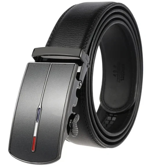 Men’s Belt Cowhide Leather Automatic Buckle