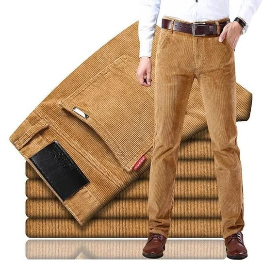 Men's Corduroy Trousers Straight-Leg All-Season