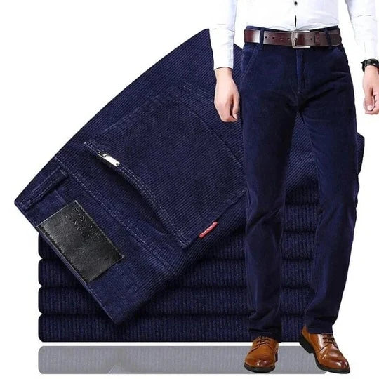 Men's Corduroy Trousers Straight-Leg All-Season