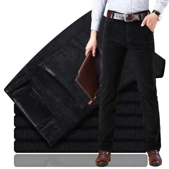 Men's Corduroy Trousers Straight-Leg All-Season