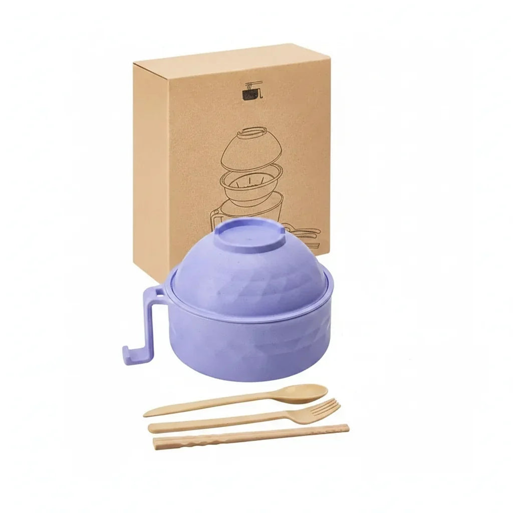 Microwave Bowl Set Locking Steam Lid Cool-Touch Handle