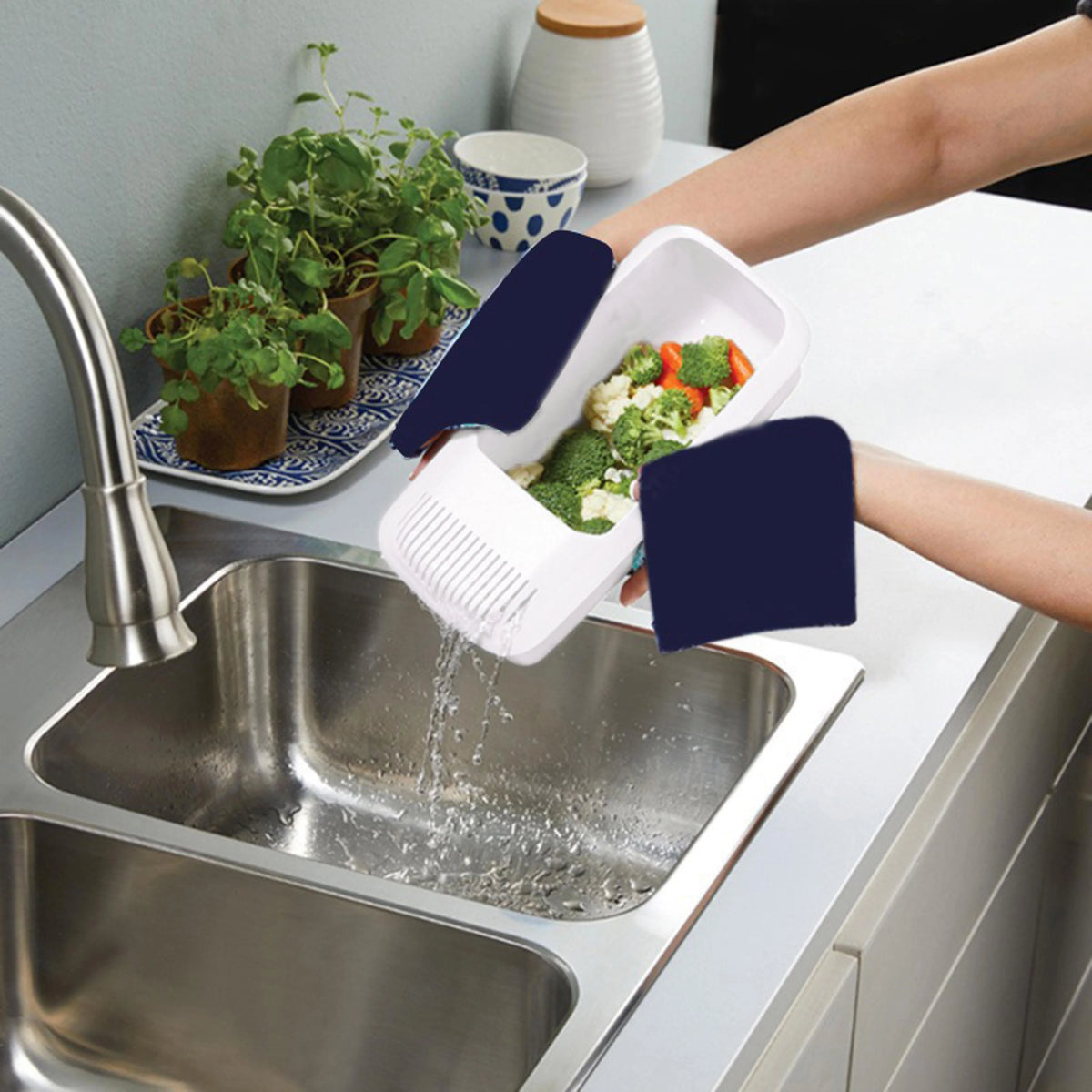 Microwave Pasta Cooker Integrated Strainer Lid BPA-Free Dishwasher-Safe