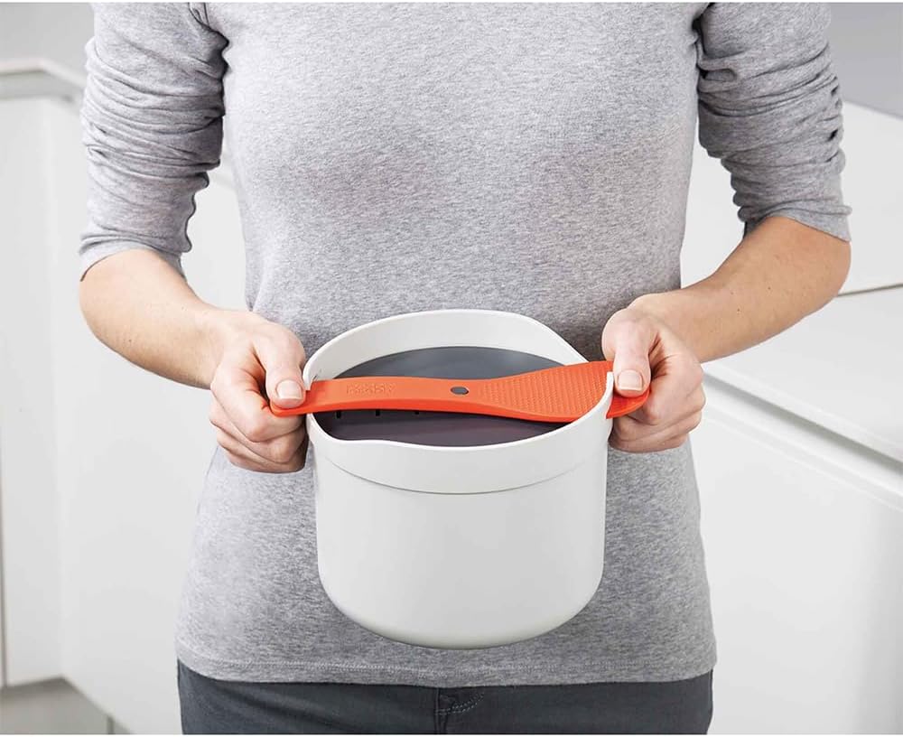 Microwave Rice Cooker Locking Paddle Dishwasher Safe 2L