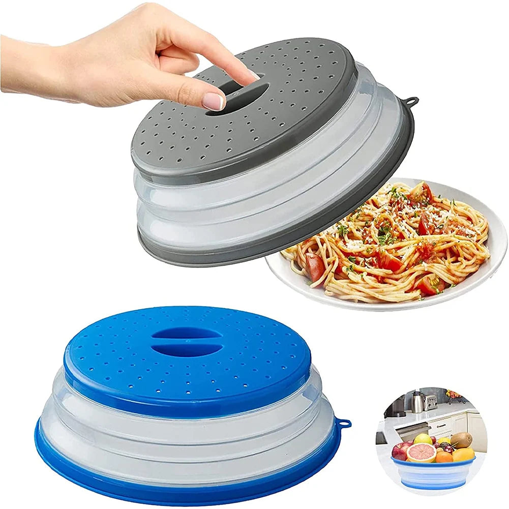 Microwave Splatter Cover Folding Heat-Resistant Silicone With Steam Vents