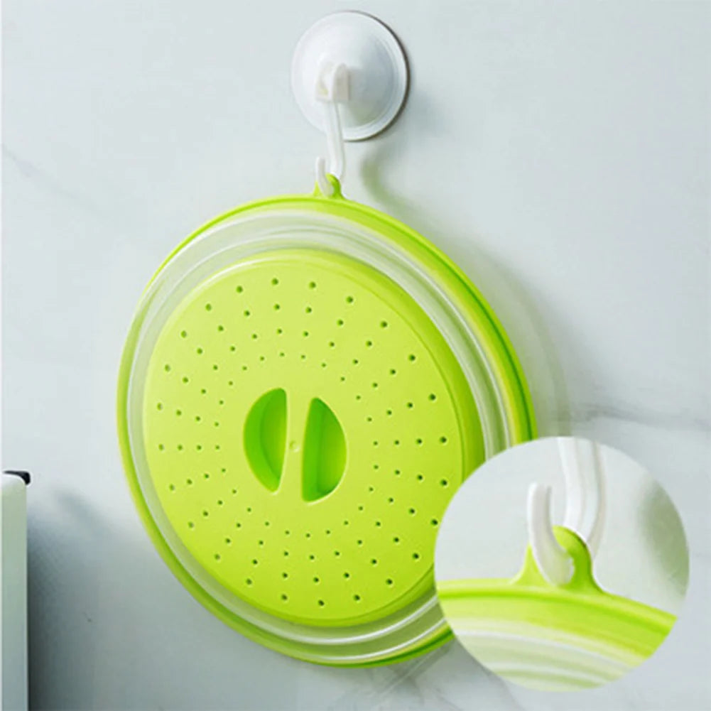 Microwave Splatter Cover Folding Heat-Resistant Silicone With Steam Vents