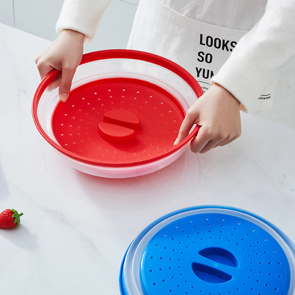 Microwave Splatter Cover Folding Heat-Resistant Silicone With Steam Vents