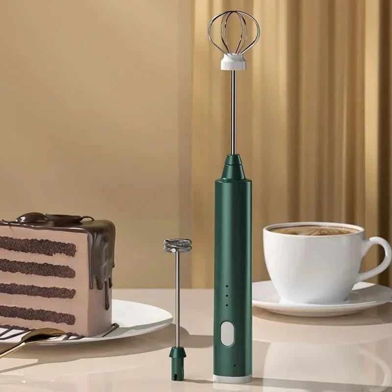 Milk Frother USB Rechargeable 3-Speed Stainless Steel Whisk