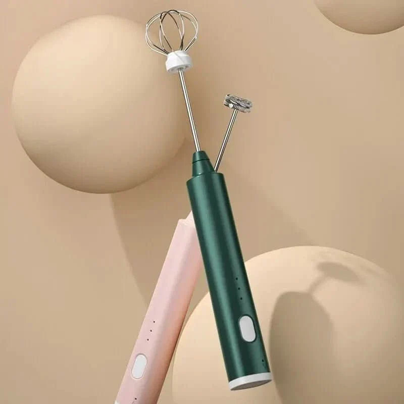 Milk Frother USB Rechargeable 3-Speed Stainless Steel Whisk