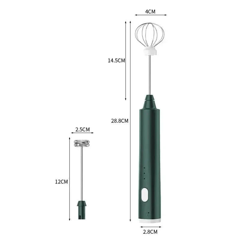 Milk Frother USB Rechargeable 3-Speed Stainless Steel Whisk