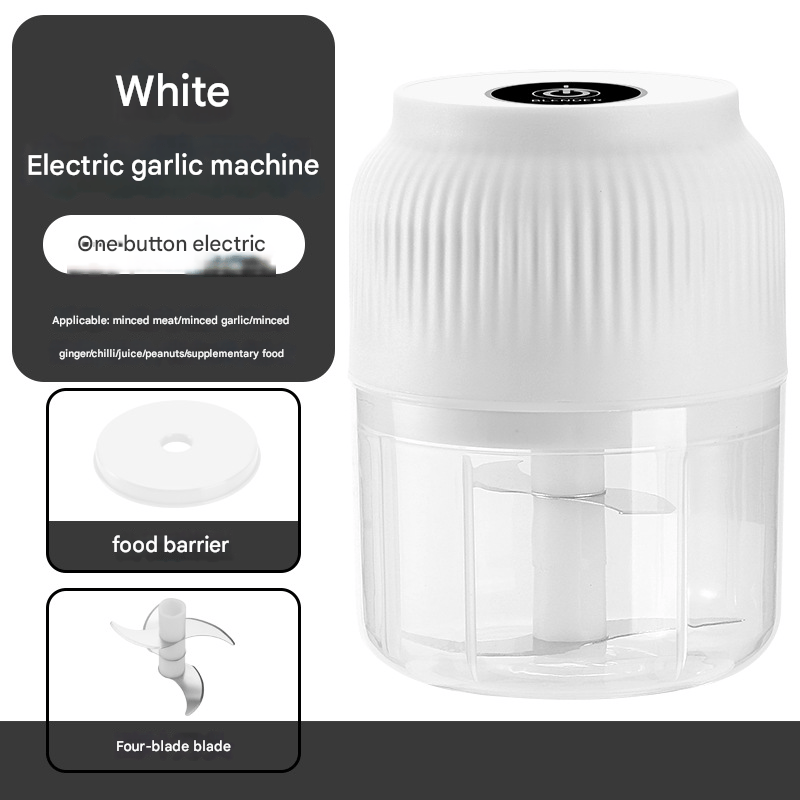 Mini Electric Chopper One-Button 4 Stainless Steel Blades
