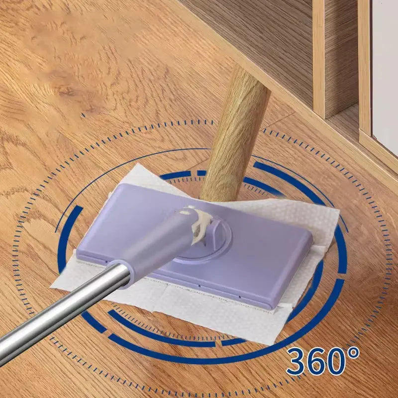 Mini Mop 360° Rotating Head Push-Button Stainless Steel Handle