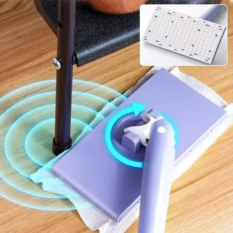 Mini Mop 360° Rotating Head Push-Button Stainless Steel Handle