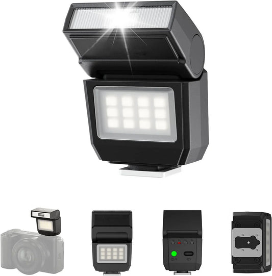 Mini On-Camera Flash Dual-Mode Rechargeable Universal Mount