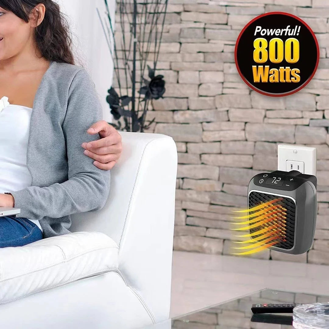 Mini Wall Heater Plug-In Ceramic Thermostat