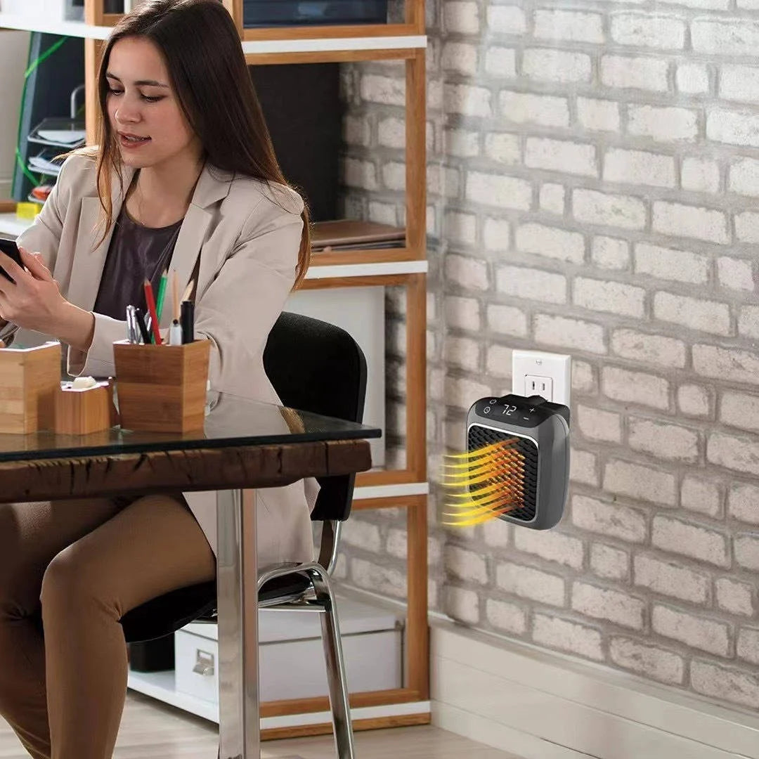 Mini Wall Heater Plug-In Ceramic Thermostat