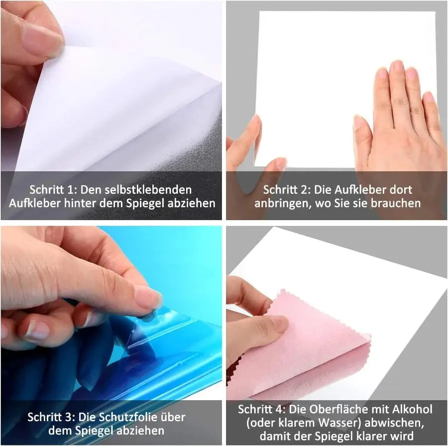 Mirror Film Flexible Shatterproof Self-Adhesive