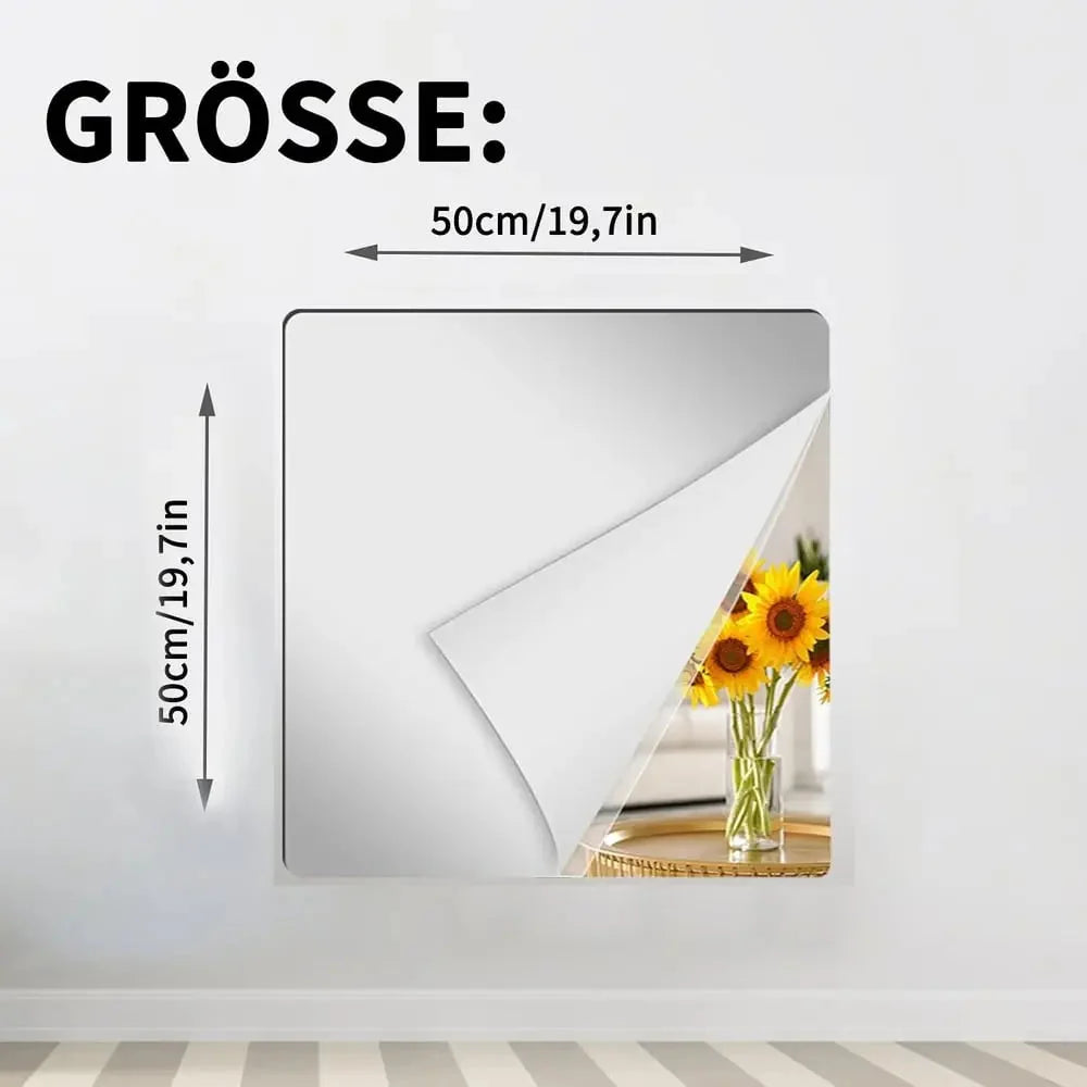 Mirror Film Flexible Shatterproof Self-Adhesive
