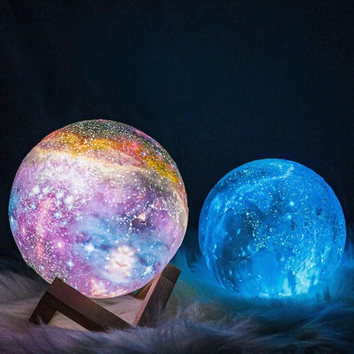 Moon Lamp 3D Lunar Design 16-Color Dimmable USB Rechargeable