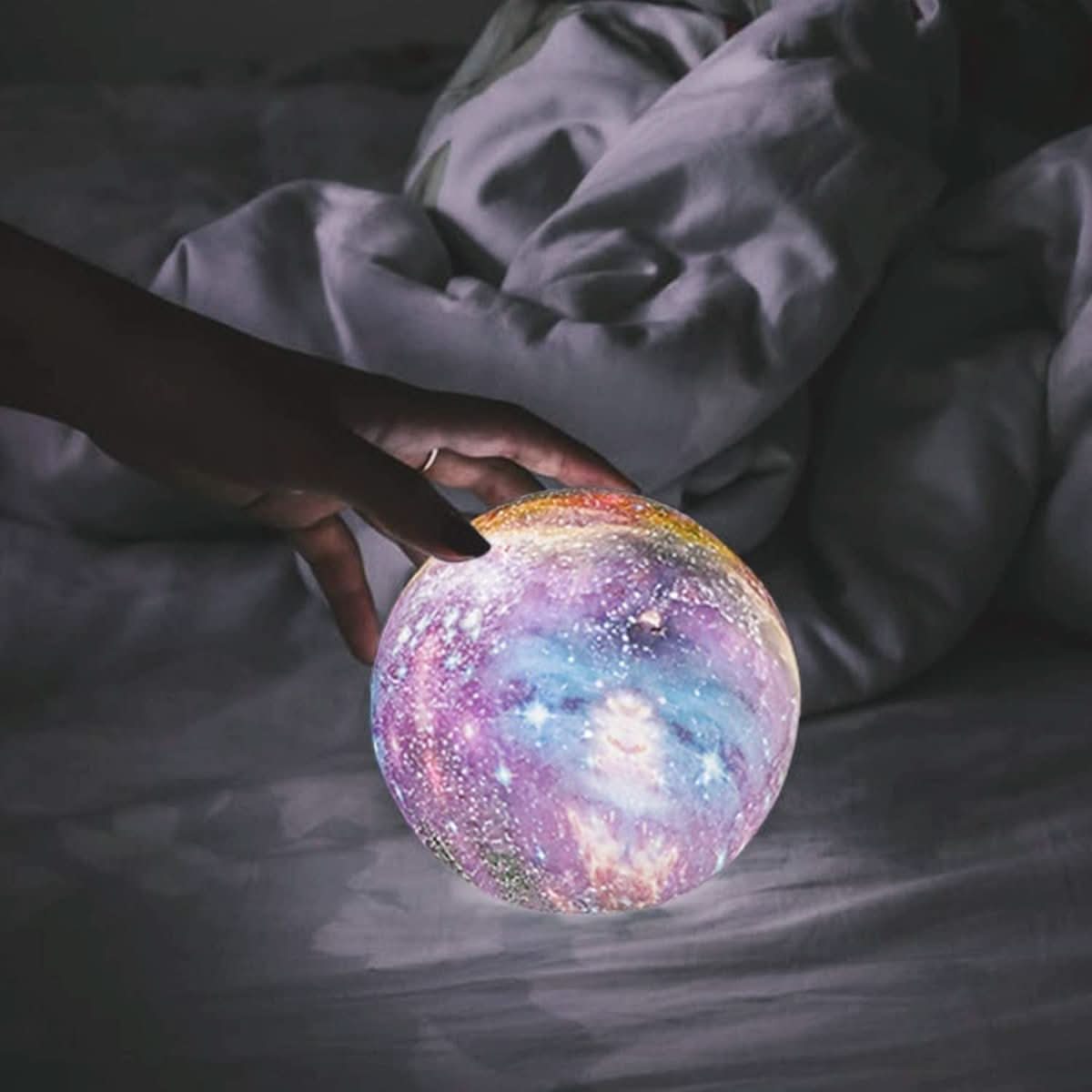 Moon Lamp 3D Lunar Design 16-Color Dimmable USB Rechargeable