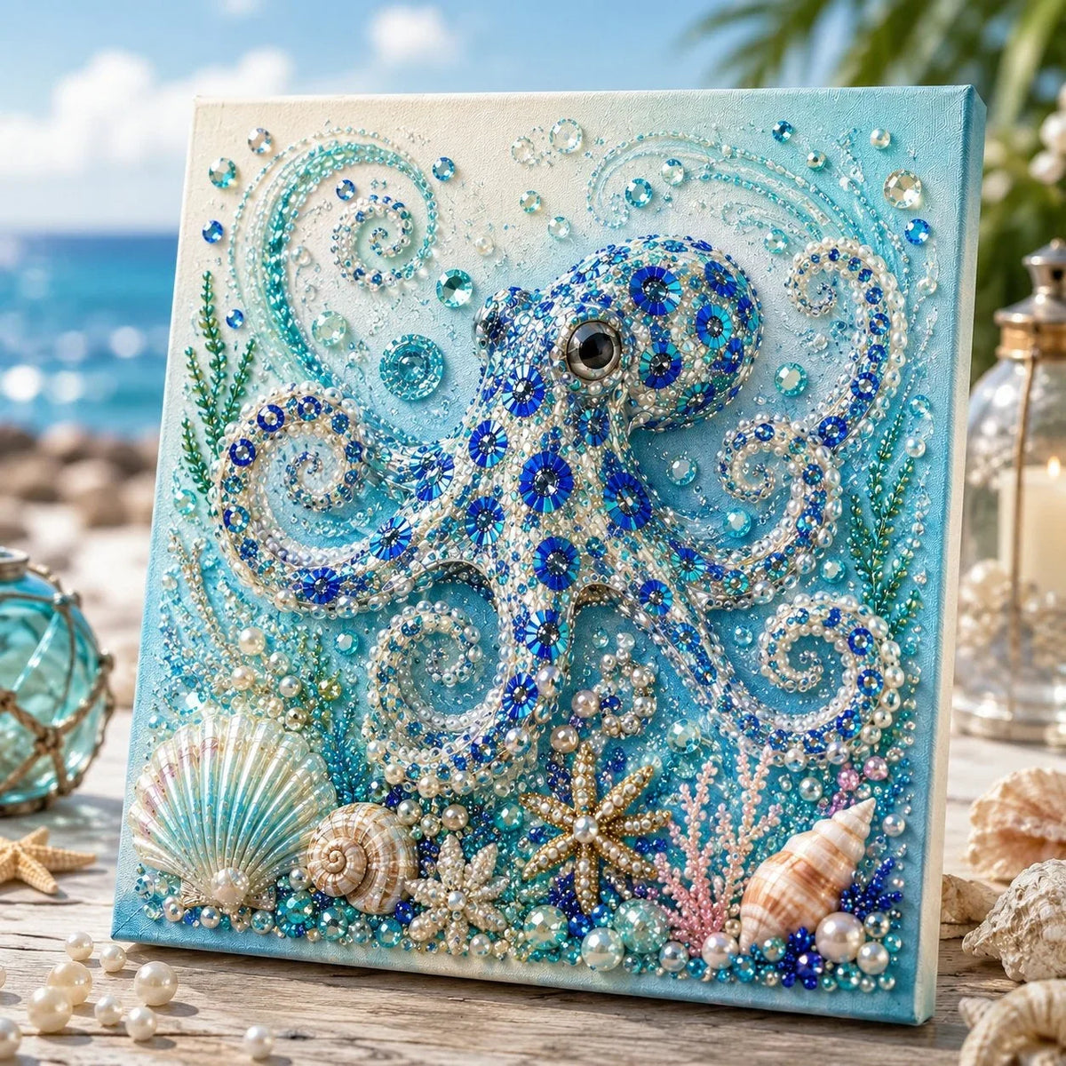 Mosaic Art Kit 3D Pearl Ocean Design