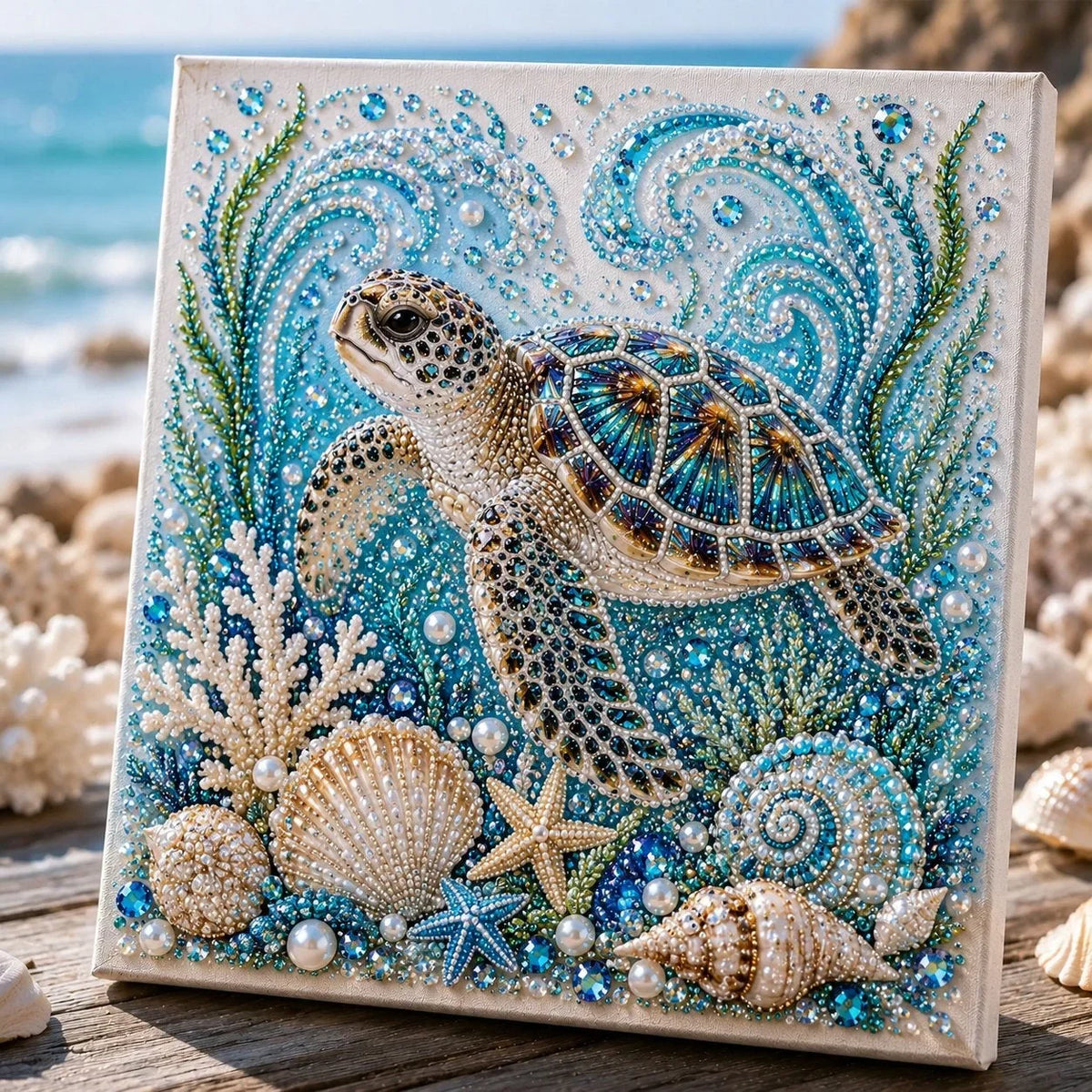 Mosaic Art Kit 3D Pearl Ocean Design