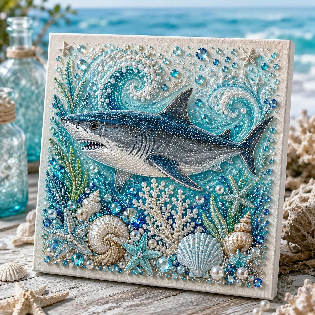 Mosaic Art Kit 3D Pearl Ocean Design