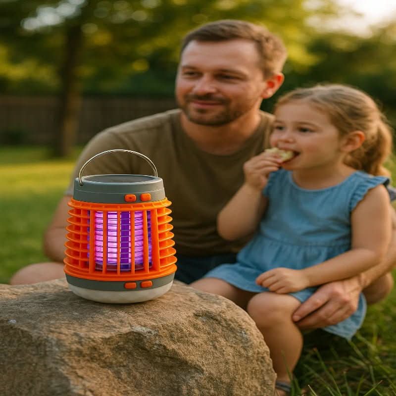 Mosquito Zapper Lantern Solar & USB Rechargeable Waterproof⏎