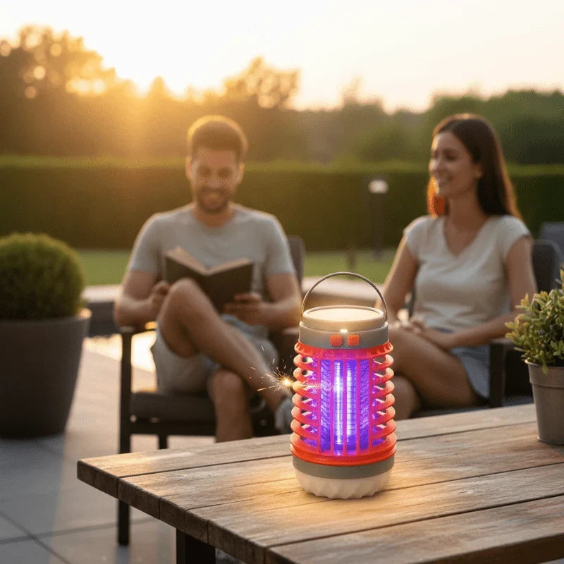 Mosquito Zapper Lantern Solar & USB Rechargeable Waterproof⏎