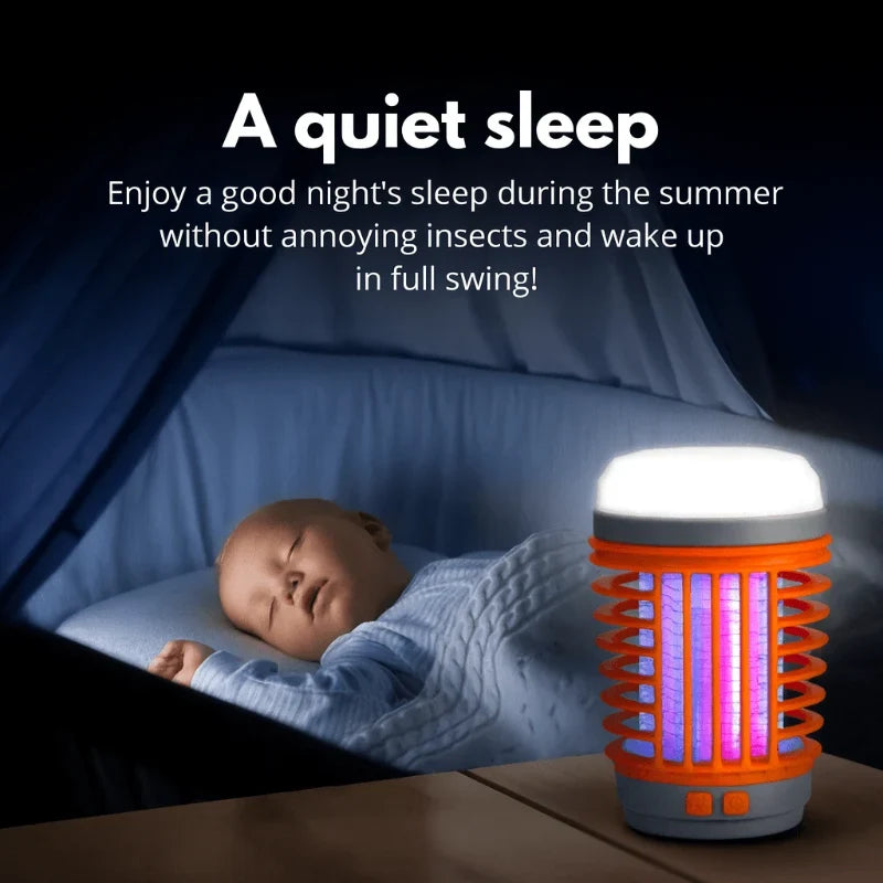Mosquito Zapper Lantern Solar & USB Rechargeable Waterproof⏎