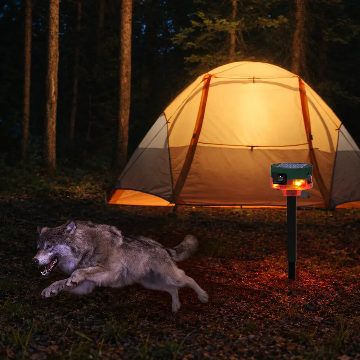 Motion Sensor Wildlife Repeller Solar 360 Degree Coverage